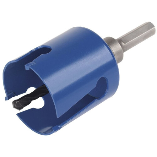wolfcraft wolfcraft Universal Hole Saw 127mm Blue Wood Plastic Brick Walls Tiles 5961000
