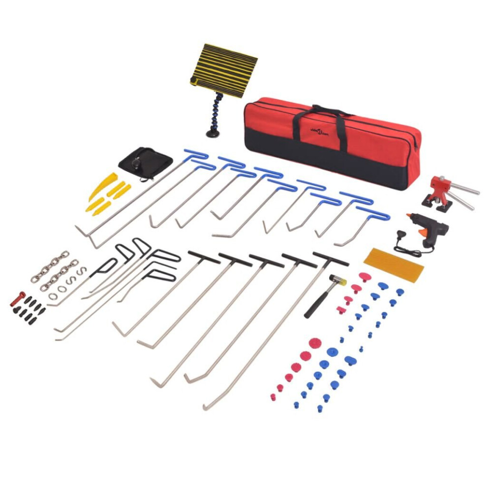 vidaXL 87 Piece Paintless Dent Repair Set Stainless Steel Garage Removal Tool