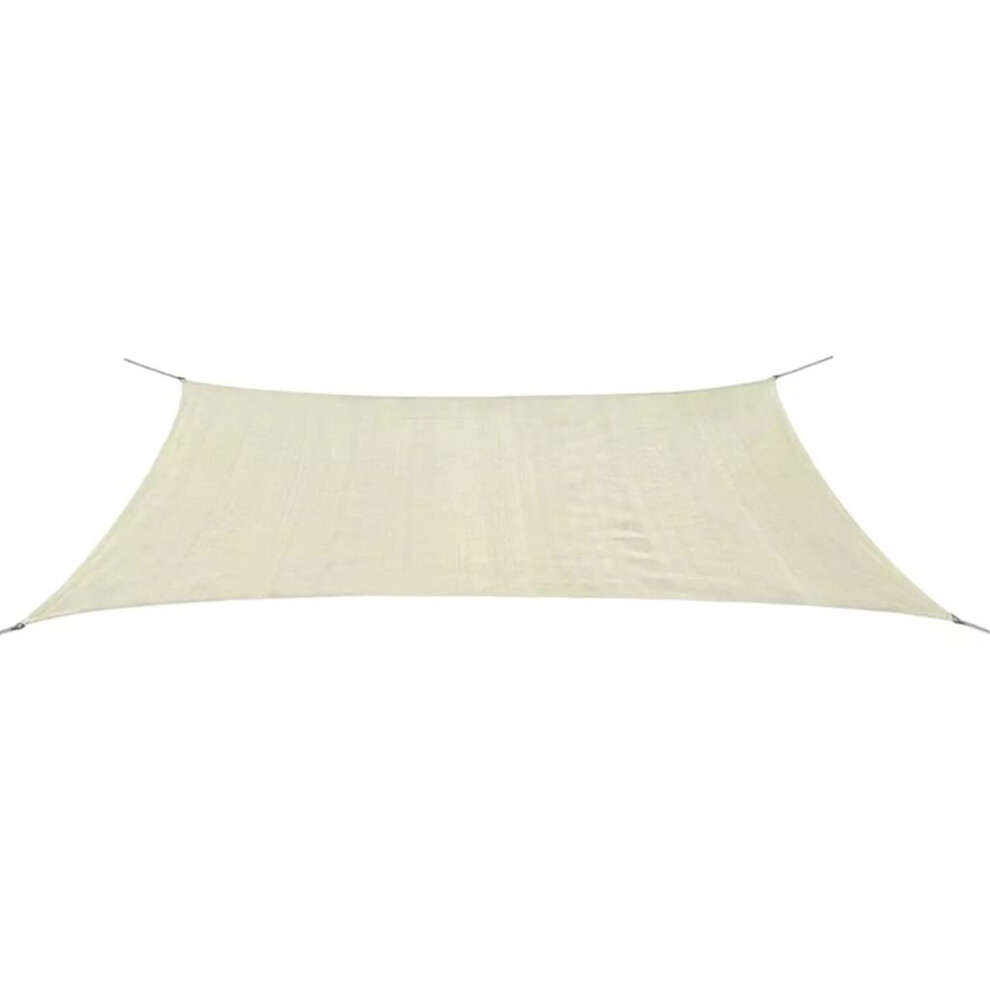 vidaXL Sunshade Sail HDPE Rectangular 4x6m Cream Garden Patio Awning Canopy