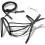 VidaXL vidaXL Leather Flash Bridle with Reins and Bit Black Full Adjustable Length 1