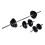 VidaXL vidaXL Barbell+2 Dumbbell Set 30.5kg Workout Home Gym Fitness Weightlifting 1