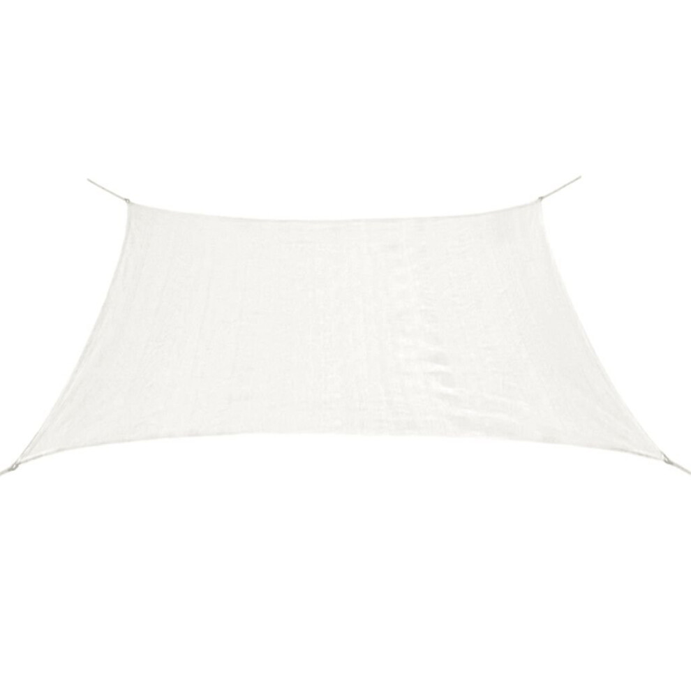 vidaXL Sunshade Sail HDPE Rectangular 4x6m White Garden Patio Awning Canopy