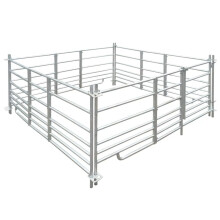 4-Panel Sheep Pen Sheep Hurdles with Lock Galvanised Steel 183 x 183 x 92 cm