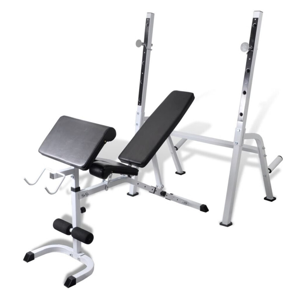 vidaXL Adjustable Fitness Workout Bench Trainer Home Gym Body Arm Back Exercise