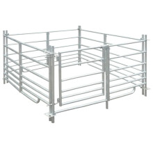 4-Panel Sheep Pen Sheep Hurdles with Lock Galvanised Steel 137 x 137 x 92 cm
