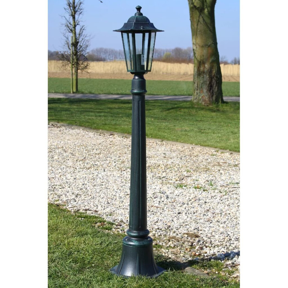 vidaXL Preston Garden Light Post 105cm Dark Green Outdoor Path Standing Lamp