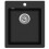 VidaXL vidaXL Overmount Kitchen Sink Single Basin Granite Black Plumbing Fixture 1