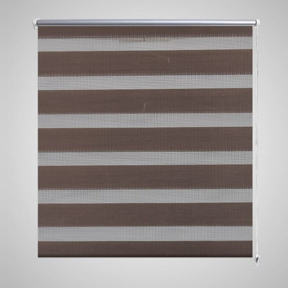 vidaXL Zebra Blind 40x100cm Coffee Home Office Window Roller Shade Sunscreen