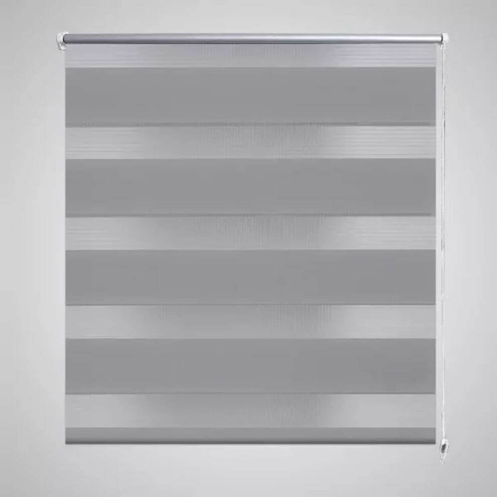 vidaXL Zebra blind 90x120cm grey Home Daynight Roller Window Sunscreen Shade