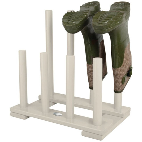 VidaXL Esschert Design Boot Rack White CF48W Piood Shoe Rack / Organizer 4 Pairs