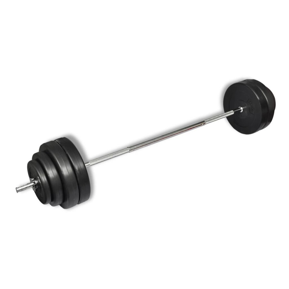 Vidaxl Barbell With Plates Set 60Kg Gym Fitness Exercise Training Equipment