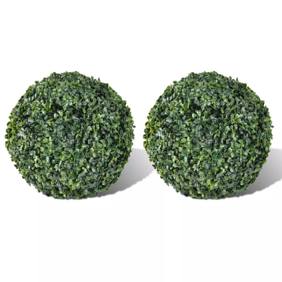 vidaXL 2x Boxwood Ball 27cm Artificial Leaf Topiary Ball Outdoor Indoor Decor