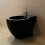 VidaXL vidaXL Bidet Stand Black Ceramic Round Bathroom Toilet Washing Sink Fixture 1