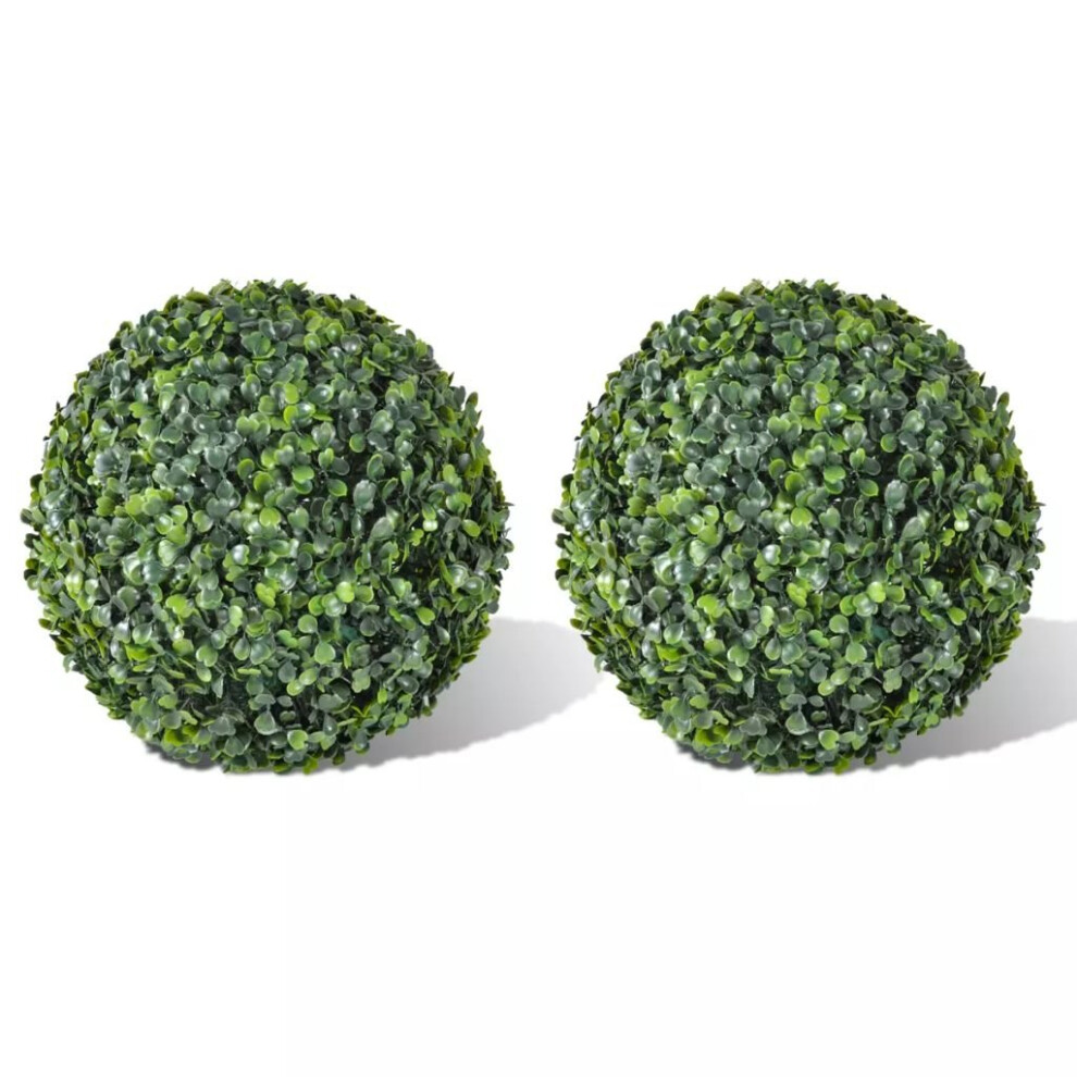 vidaXL 2x Boxwood Ball Artificial Leaf Topiary Ball 35cm Realistic Fake Plant