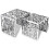 VidaXL vidaXL Two Piece Side Console End Small Coffee Tables Square Aluminium Silver 1