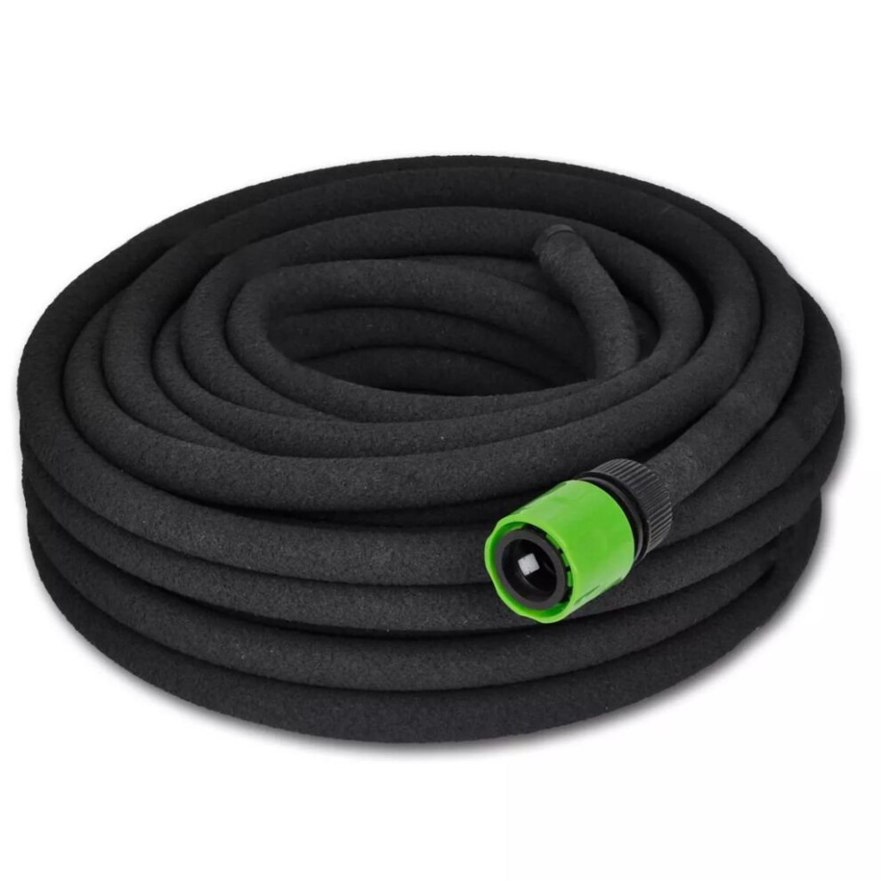 New Garden Watering Soaker Hose Irrigation 50M Sprinkler Lawn Flexible Black