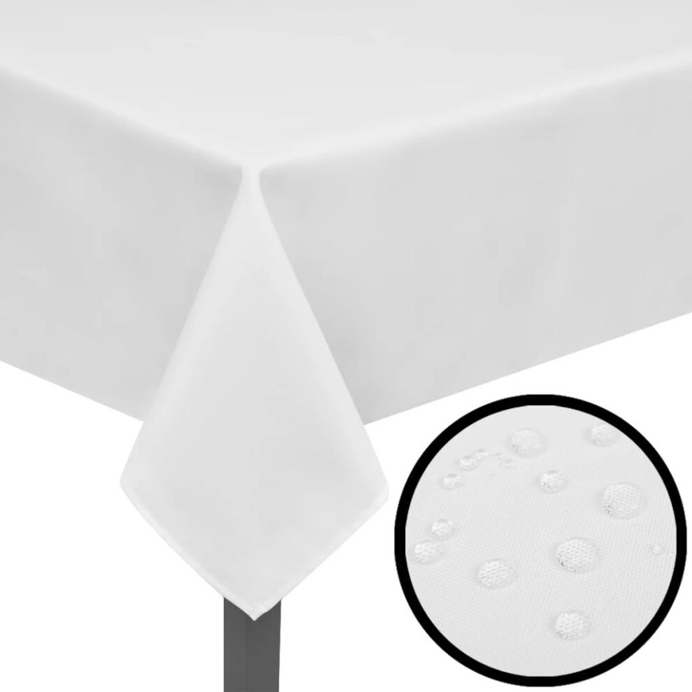 vidaXL 5x Tablecloths White 190x130cm Slipcover Dining Table Protector Cover