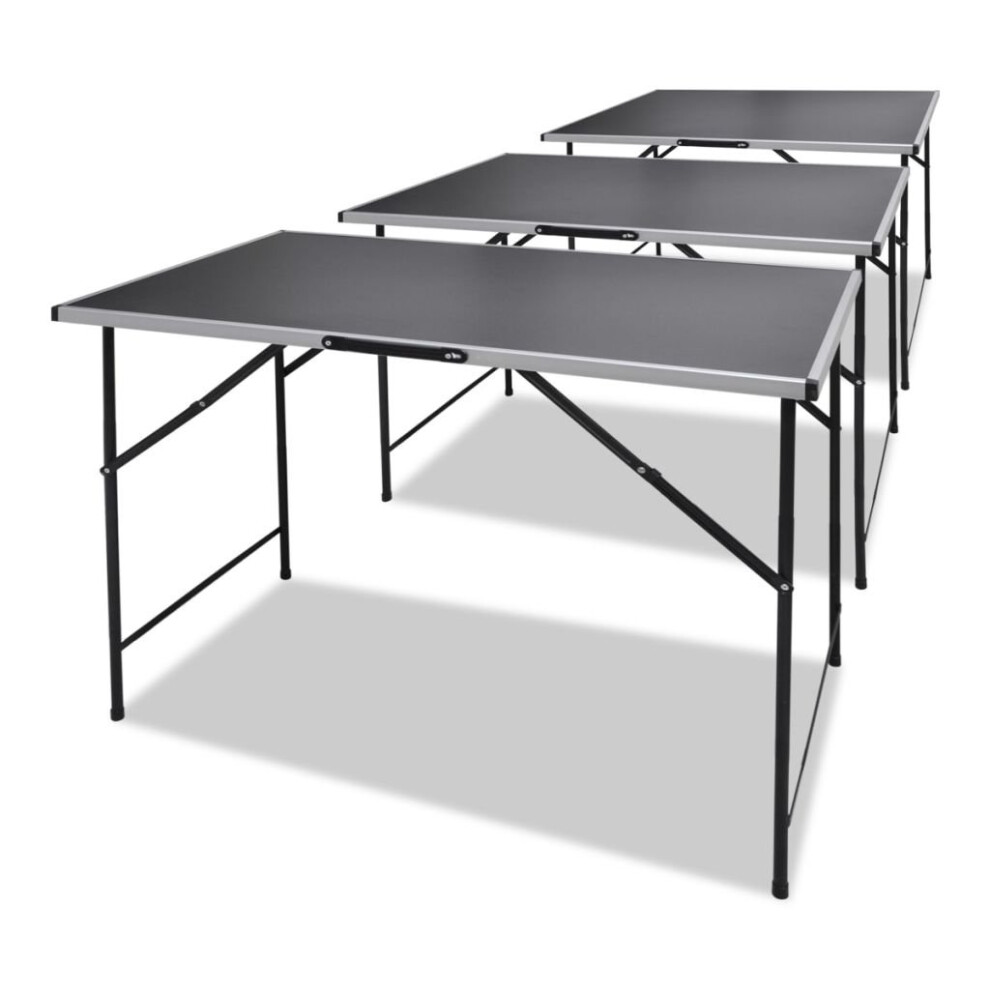 Foldable Pasting Table 3pcs Black Aluminium Wallpaper Pasting Craft Project