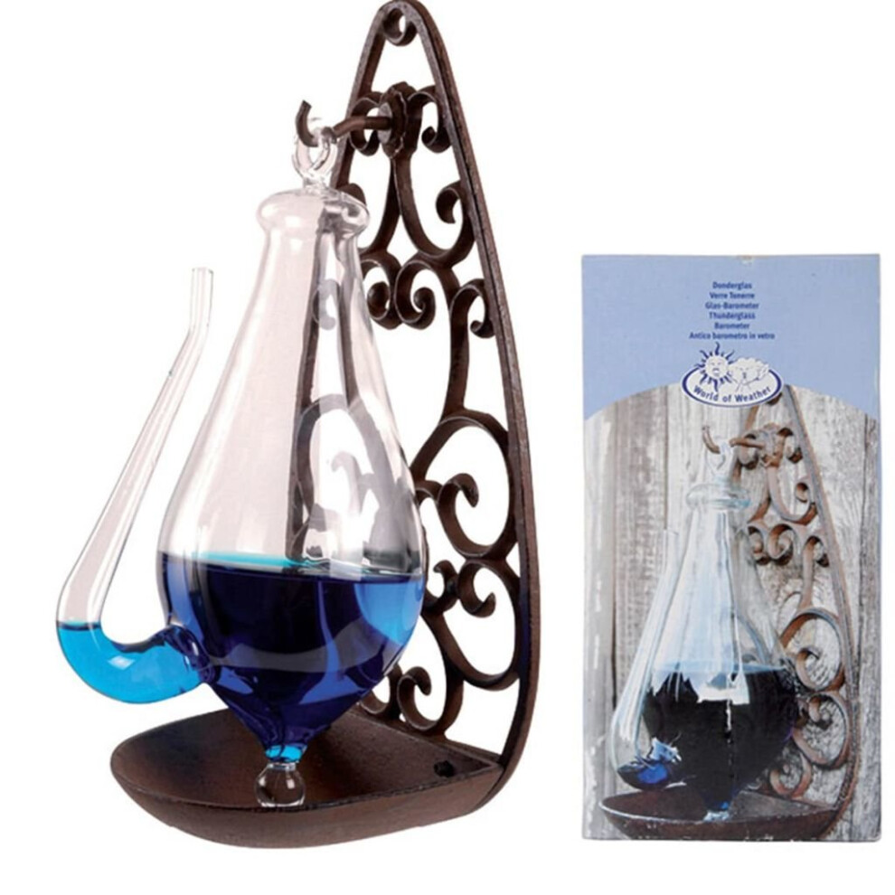 Vidaxl Esschert Design Weather Glass With Cast Iron Holder 0.5L Bottle Barometer Th31