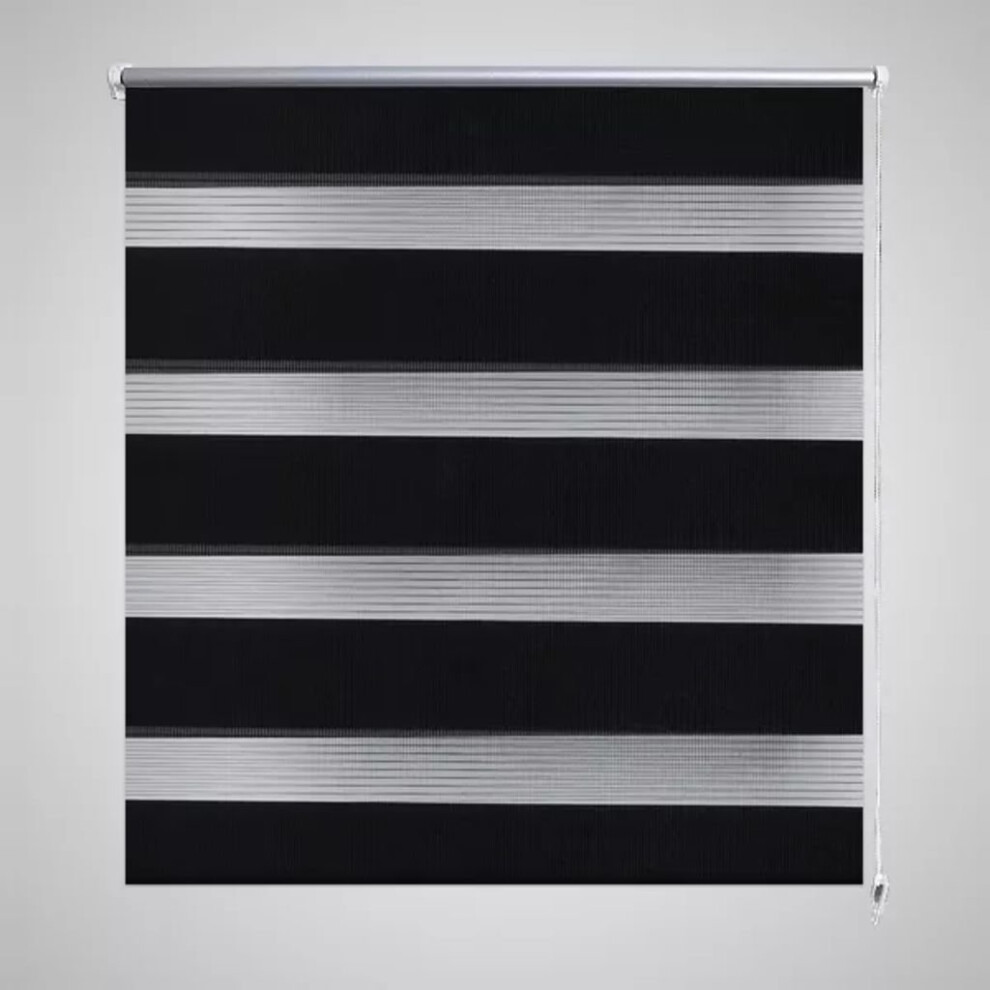 vidaXL Zebra Blind 40x100cm Black Home Office Window Roller Shade Sunscreen