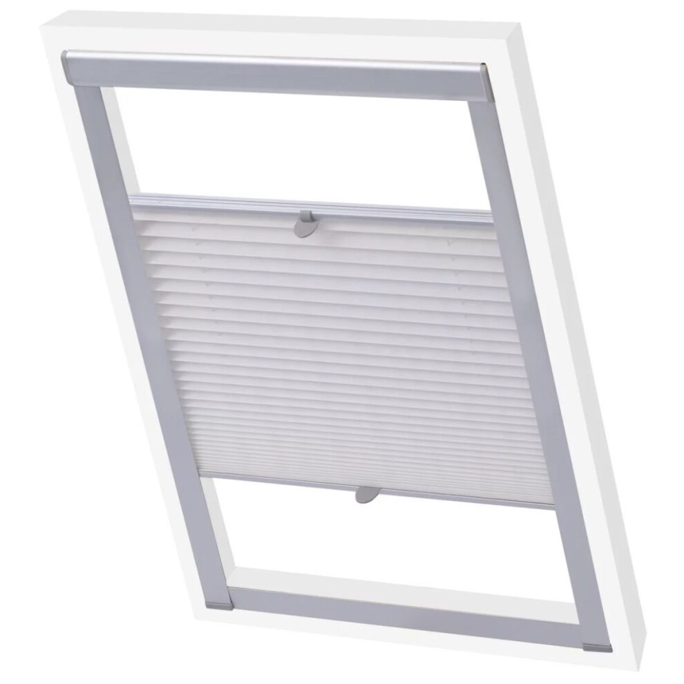 vidaXL Pleated Blinds White F06 Window Blackout Roller Daynight Screen Shade