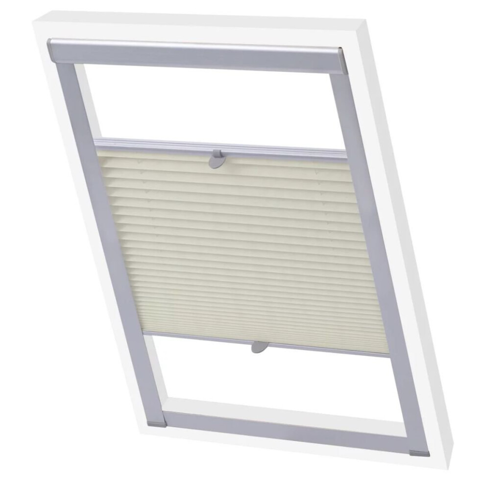 vidaXL Pleated Blinds Cream 102 Window Blackout Roller Daynight Screen Shade