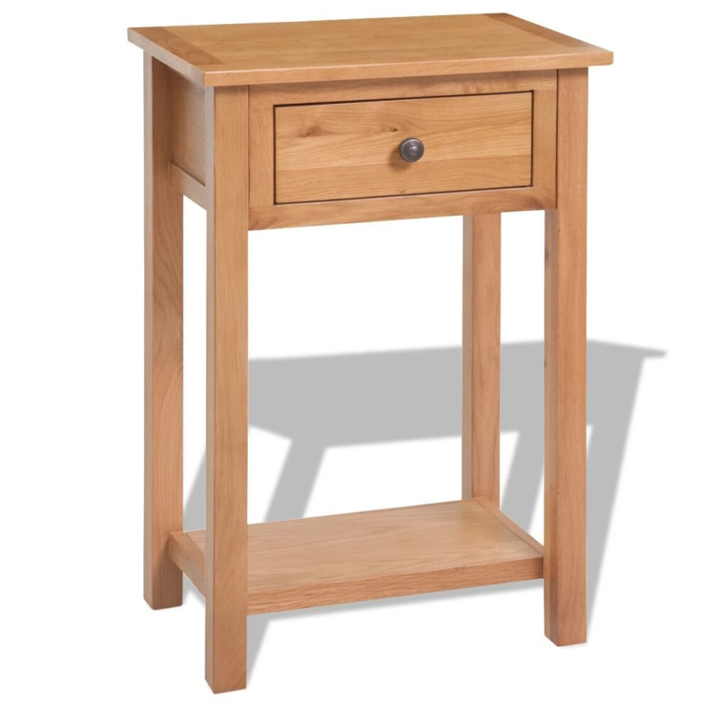 vidaXL Solid Oak Wood Console Table Brown Home Furniture Telephone Stand Desk