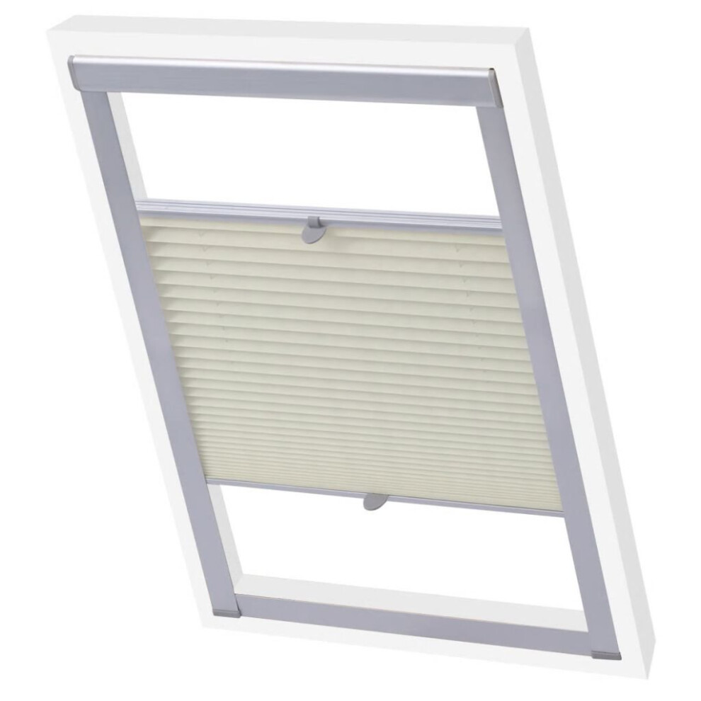 vidaXL Pleated Blinds Cream 104 Window Blackout Roller Daynight Screen Shade