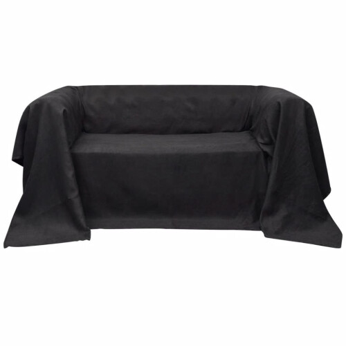 VidaXL vidaXL Sofahusse aus Microsuede Anthrazit 210x280 cm