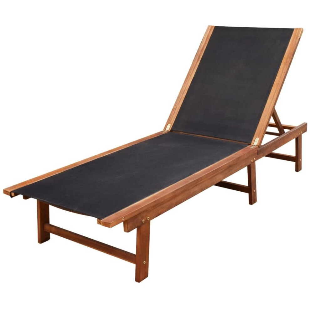 vidaXL Sunlounger Acacia Wood Outdoor Garden Patio Terrace Furniture Daybed