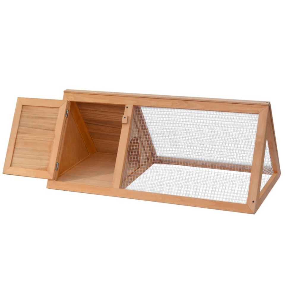 vidaXL Animal Rabbit Cage Wood Pet Cubby Room Hutch Habitat House Carrier