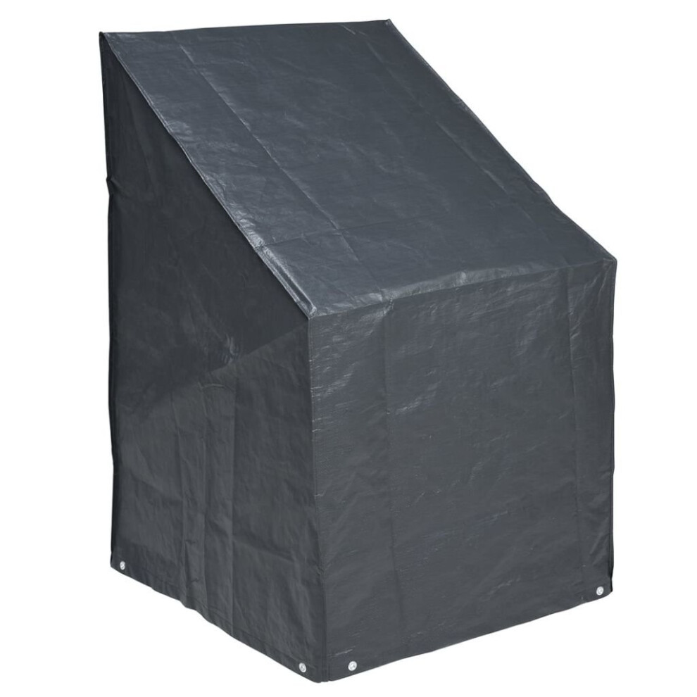 Nature Cover Stacked Chairs 110x68x68cm UV-resistant PE Dark Grey 6030606