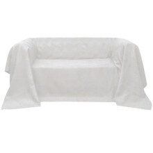 vidaXL Micro-suede Couch Slipcover Cream 210x280cm Sofa Seat Cover Protector