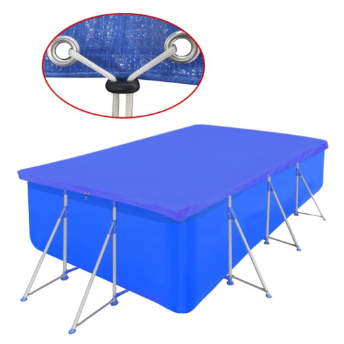VidaXL vidaXL Pool Cover PE Rectangular 394x207cm Guard Safety Protection Cloth Sheet
