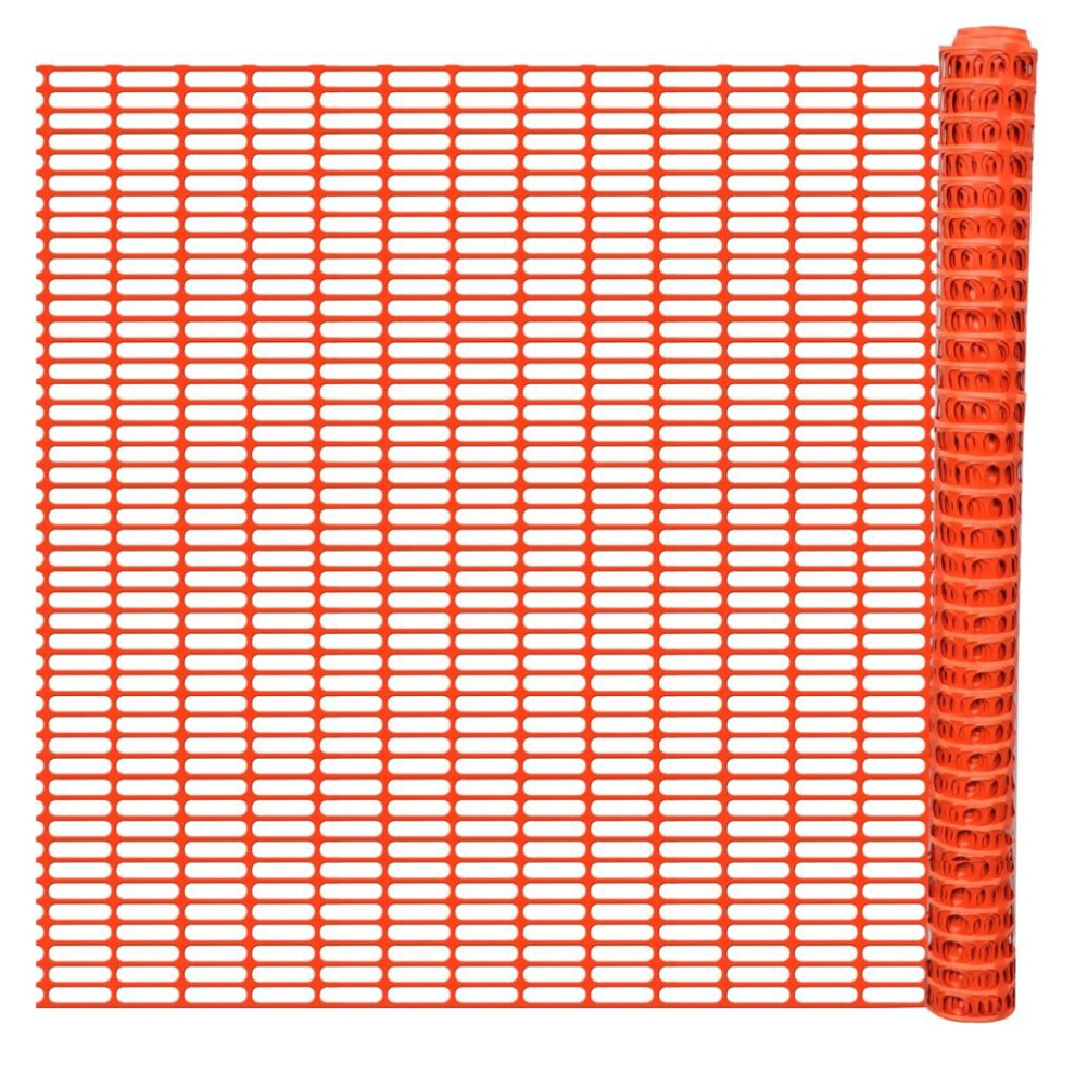 vidaXL Garden Fence 50 m Orange Patio Outdoor Barrier Fence Panel Lawn Gate