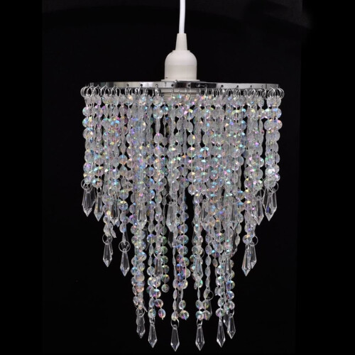 VidaXL vidaXL Crystal Pendant Chandelier 22.5x30.5cm Ceiling Lighting Fixture Lamp