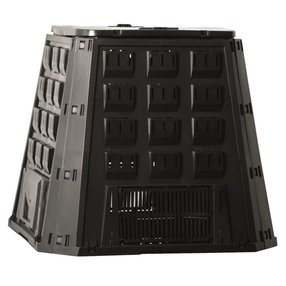 Nature Thermo Compost Bin 400L Black Garden Waste Rubbish Trash Recycling Box