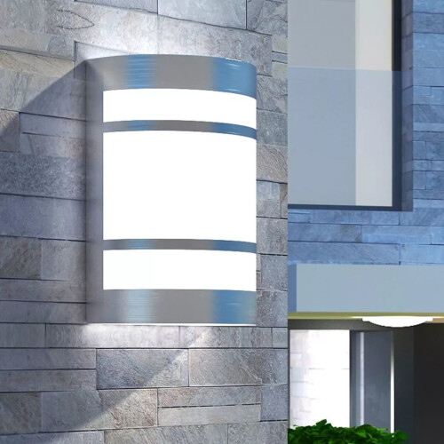 VidaXL vidaXL Outdoor Wall Light Stainless Steel Garden Patio Lighting Floodlight