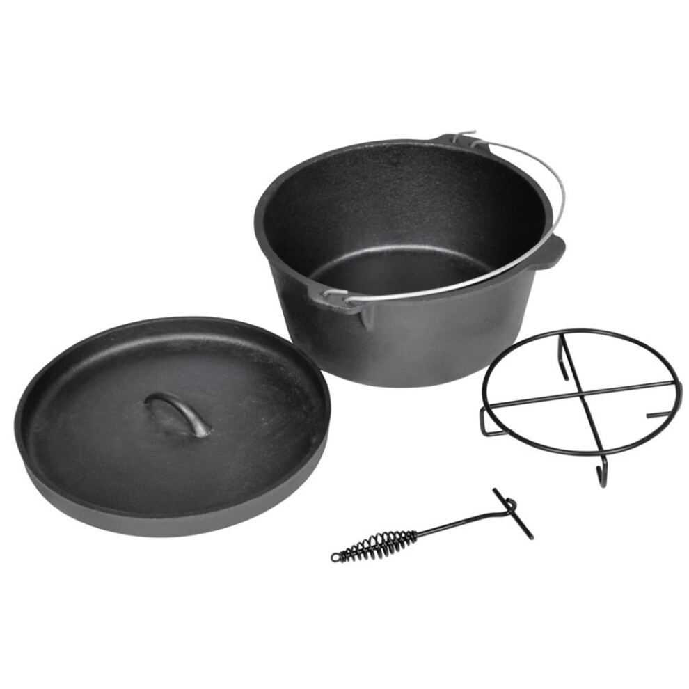 Vidaxl Dutch Oven With Cast Iron Cover 8 Liter Ovenware Cookware Kitchen Cooker