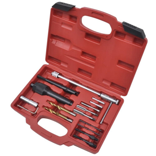 VidaXL Damaged Glow Plug Removal Remover Tool Set Kit 8mm 10mm 16 pcs Professional