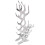 VidaXL vidaXL Wine Rack Flame Shape Holder Floor Standing Aluminium Silver 9 Bottles 1
