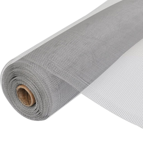 VidaXL vidaXL Aluminium Mesh Roll Insect Screen 100x500cm Silver Window Door Net