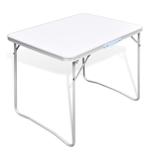 VidaXL vidaXL Foldable Camping Table with Metal Frame Outdoor Garden Carrying Desk