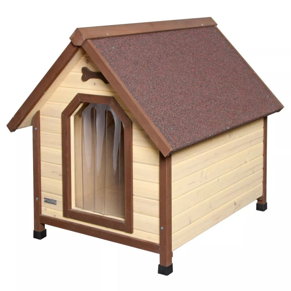 Kerbl Dog Kennel House Pet Cabin Indoor Outdoor Shelter 4-Seasons Brown 81349