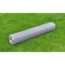 vidaXL Drahtzaun für Hühner Verzinkter Stahl 10x1 m Silbern