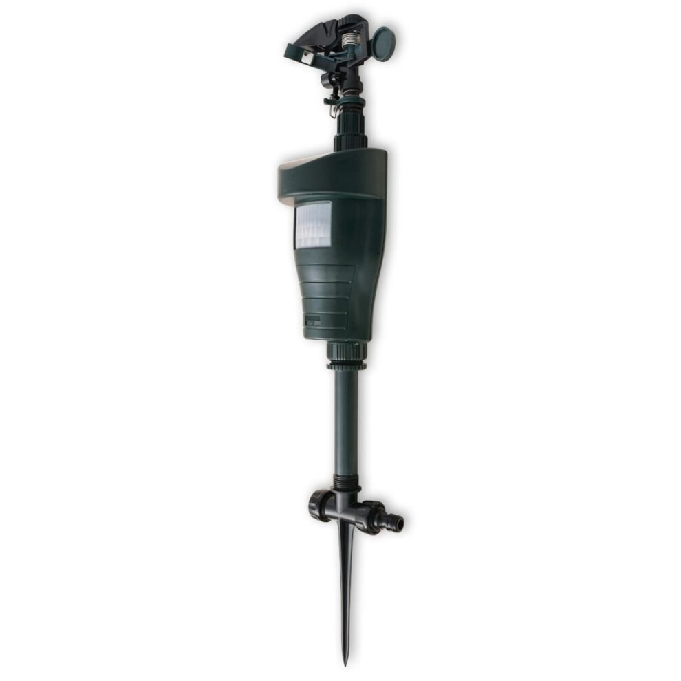 Vidaxl Jet-Spray Animal Repellent Scarer Deterrent With Pir Sensor Dark/Green