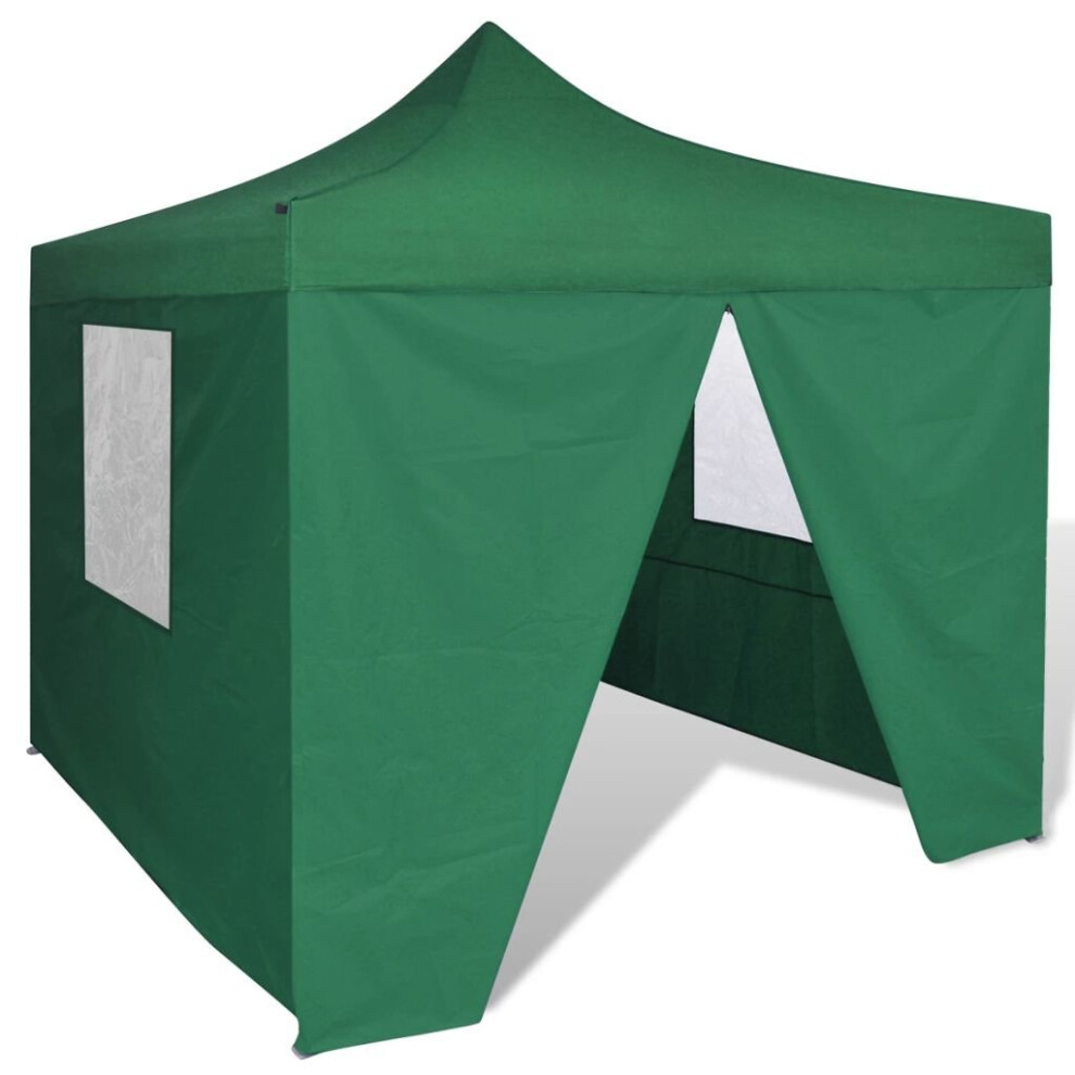 vidaXL Foldable Tent 3x3m with 4 Walls Green Outdoor Marquee Gazebo Pavilion