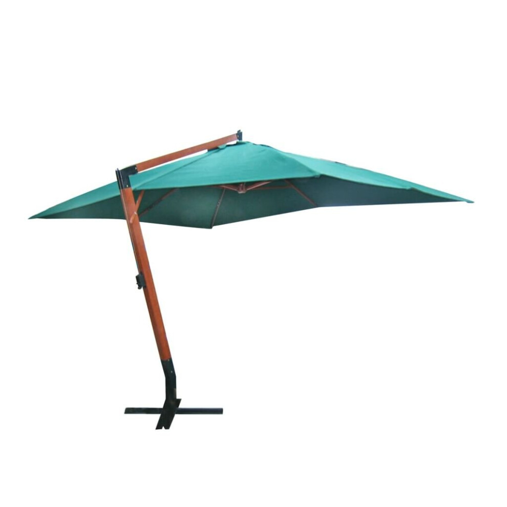 vidaXL Floating Garden Parasol Sunshade Outdoor Umbrella Canopy Melia Green