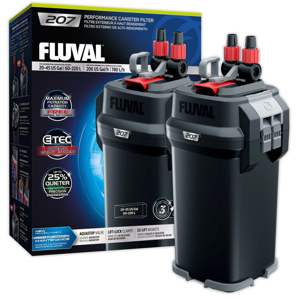 Fluval 207 Aquarium External Filter 780L/h For Tanks Up To 220L