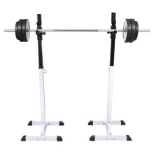 vidaXL Squat Barbell Rack Set Gym Weight Training Exercise 80kg 12 Levels